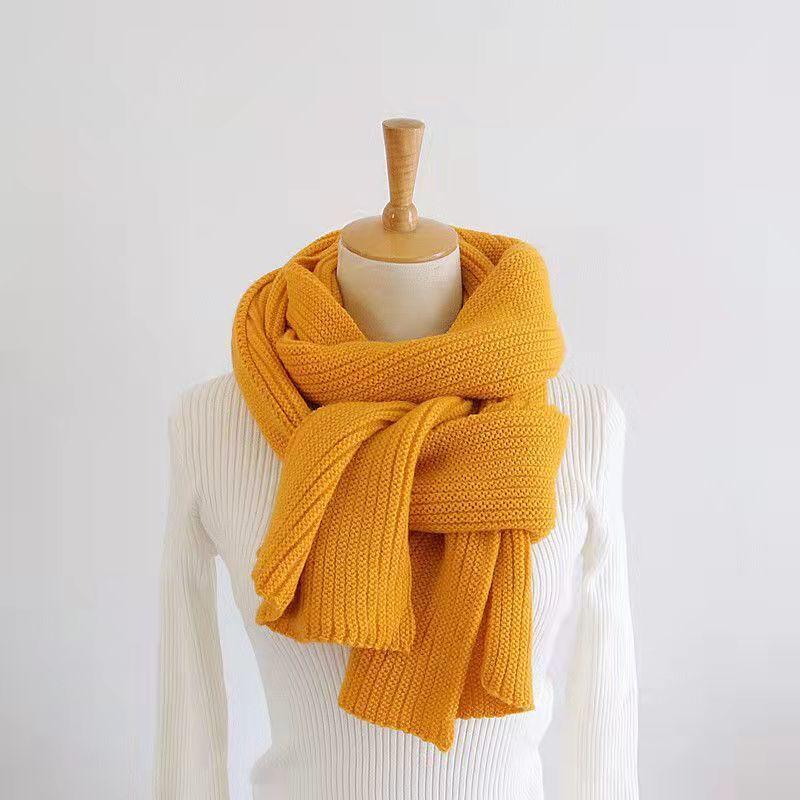 

Зимний красный шерстяной шарф для пары, толстый вязаный, универсальный, ретро, студенческий, теплый, грелка для шеи One Size