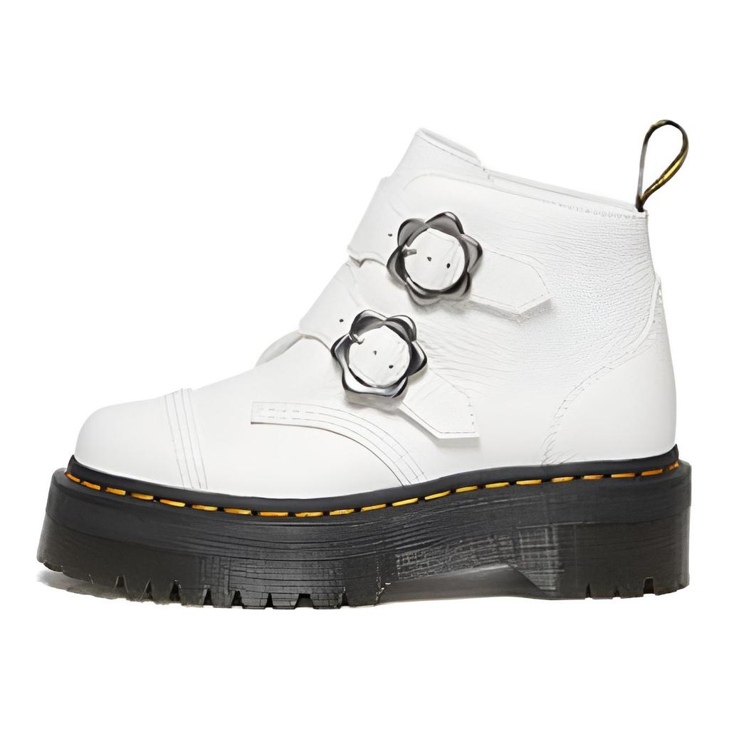 Dr. Martens Fusion Floral Buckle Strap Boots Women boots White 27642100