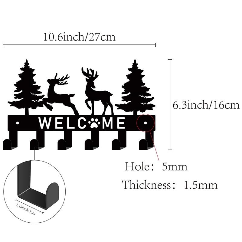 HOME Metall Wandhaken mit Buchstaben - Kreativer Eisenkunst Schlüssel- und Handtuchhalter