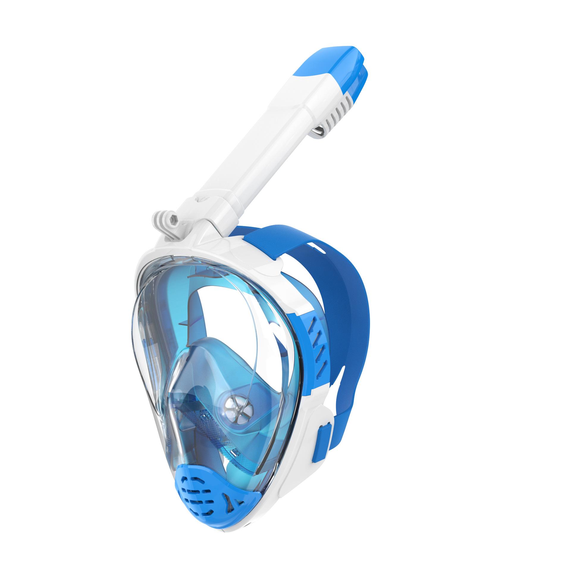 Etirps SR Premium Liquid Silicone Kids Adults Snorkeling Mask-Full-Dry Anti-Fog Waterproof Full-Face Diving Respirator PC Lenses S