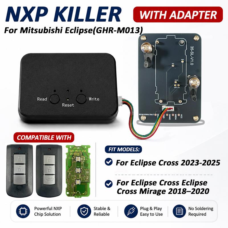 CNP259 NXP Killer Tool Schlüsselgerät GHR-M013 47 Chip 434MHz Smart Fob Hinzufügen Für Mitsubishi Eclipse Cross Mirage 2018-2025