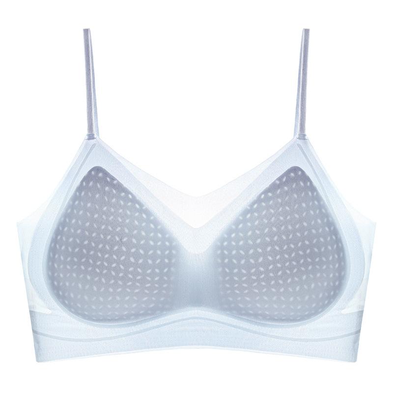 Ultra-thin summer thin styles gather, anti-sagging, sub-breasts bra, seamless ice silk back bra