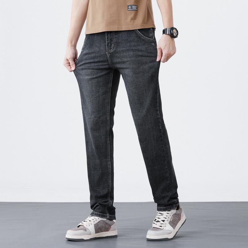 Spring Collection Men s Straight-Leg Relaxed Fit Trendy Versatile Casual Slim-Fit Vintage Trousers 38