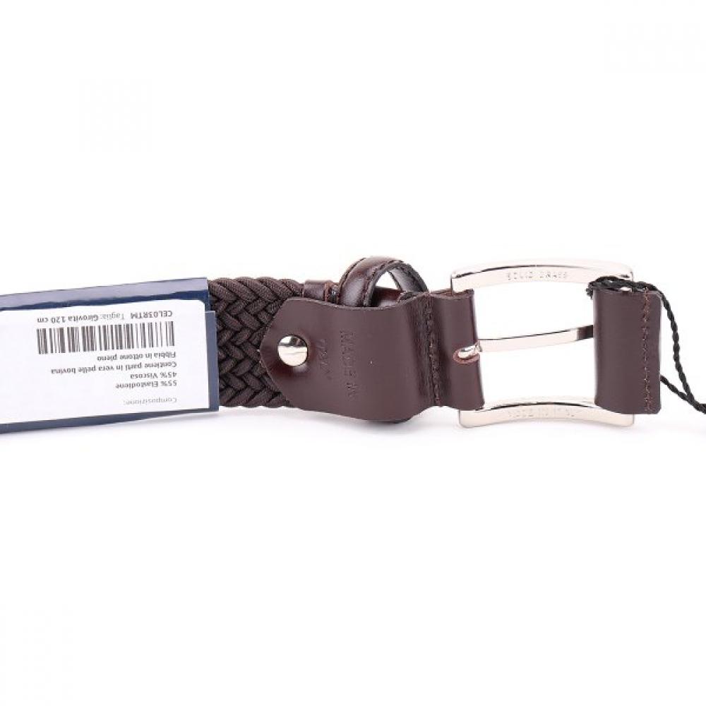 Il Moro Men S Stretch Braided Belt Dark Brown Cel03rtm