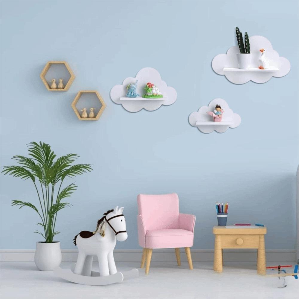 Minimalist Wall Storage Rack Durable Cloud Shape Shelf Home Decorative Wall Shelf Display  Bedroom