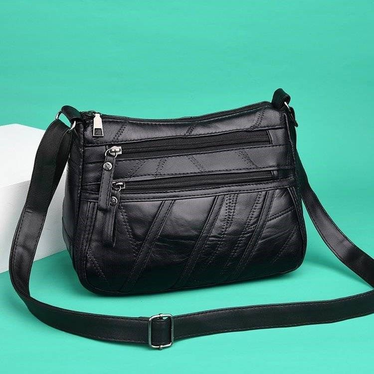 Модная женская сумка из мягкой кожи многослойная сумка сумка через плечо на одно плечо crossbody bag 1093₽