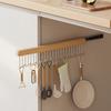 Multifunctional Retractable Wooden Hangers with Retractable Hooks - Versatile for Clothing and Kitchen Storage