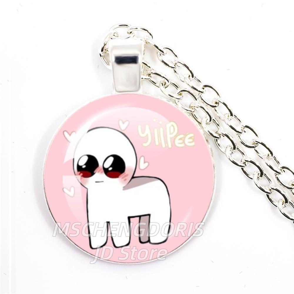 TBH Autism Creature Yippies Creative Funny Yippee Meme Cartoon Glass Cabochon Pendant Necklace Charm Jewelry Gift Jewelry