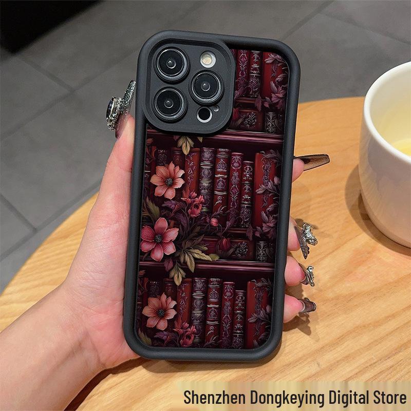 

Art Flower Bookshelf iPhone XR/11/12/13/14Pro/15/16 Protective Case 16 Pro