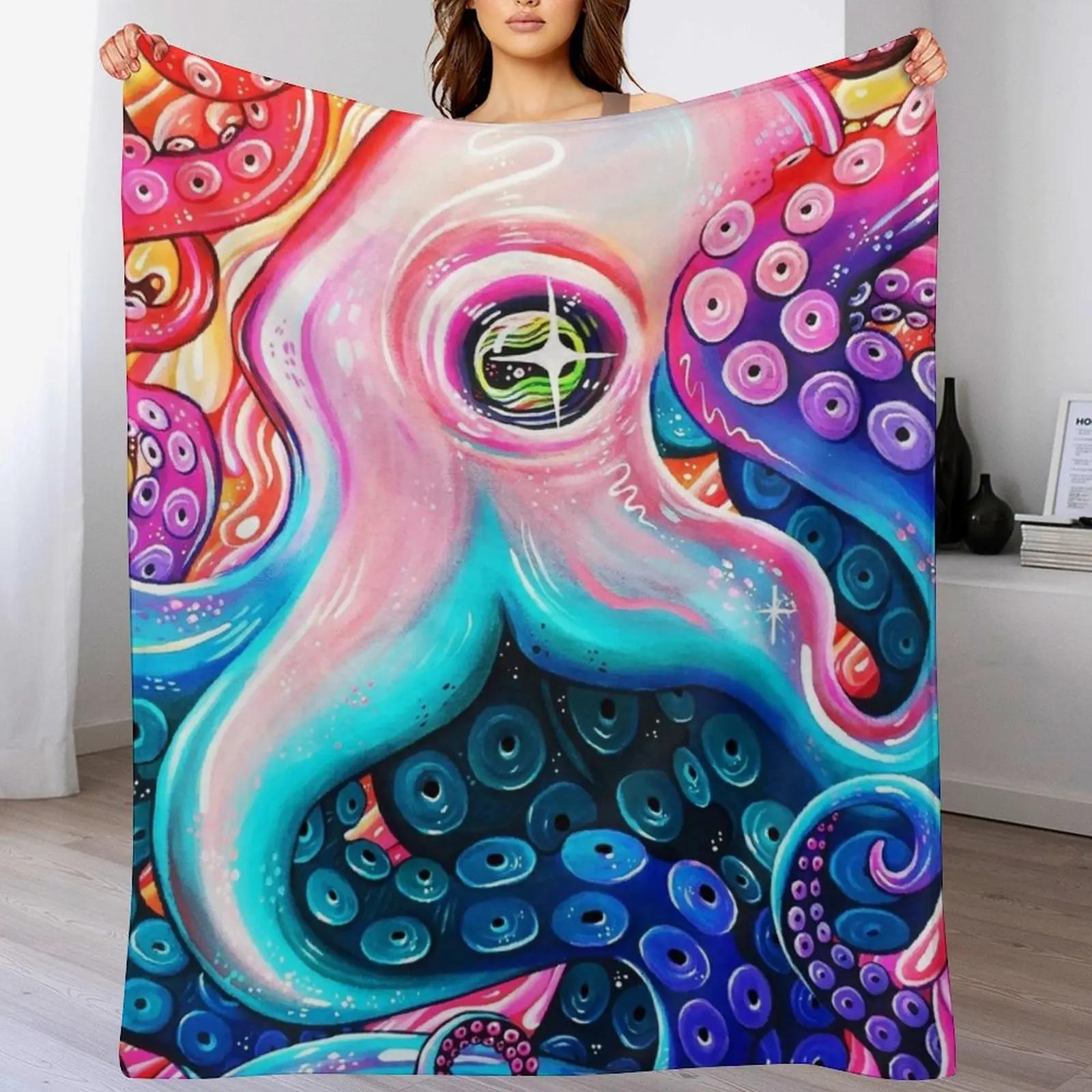 

GlitterOctopus Throw Blanket Warm Comfortable Blanket Gift for Parents Friends 102x76cm(40x30in)
