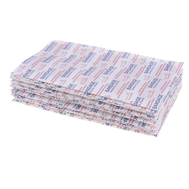 100Pcs Strips Band Aid Pe Waterproof Bandages Adhesive Bandages First Aid Kit
