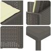 Garden Dining Set 5 pcs Light Grey and Cream PP