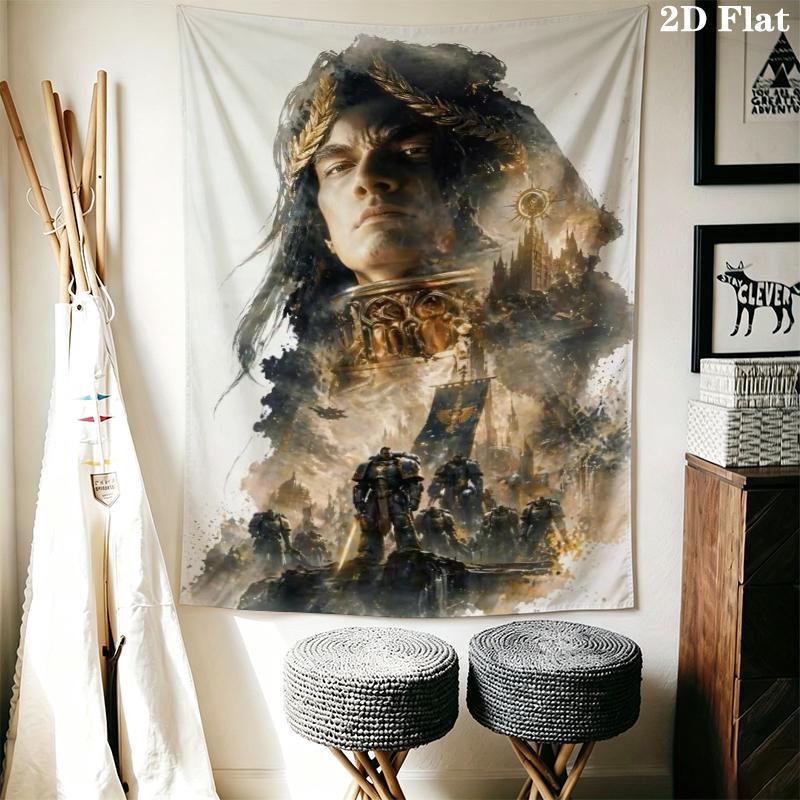 Imperium of Man Wall Tapestry Aesthetic Wall Hanging Printed Fabric Blanket Decorative Tapestries for Bedroom Living Room Home Decor