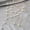 Pearl bracelet, earrings, necklace set, European and American e-commerce jewelry pendant, alloy light luxury earrings.