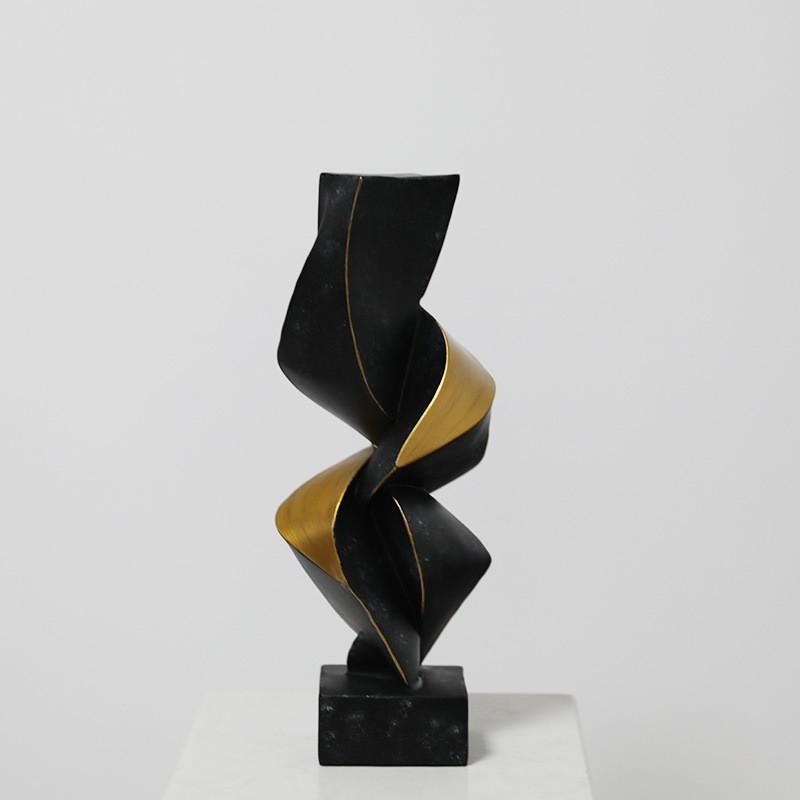Modern Geometric Resin Sculpture Decor Living