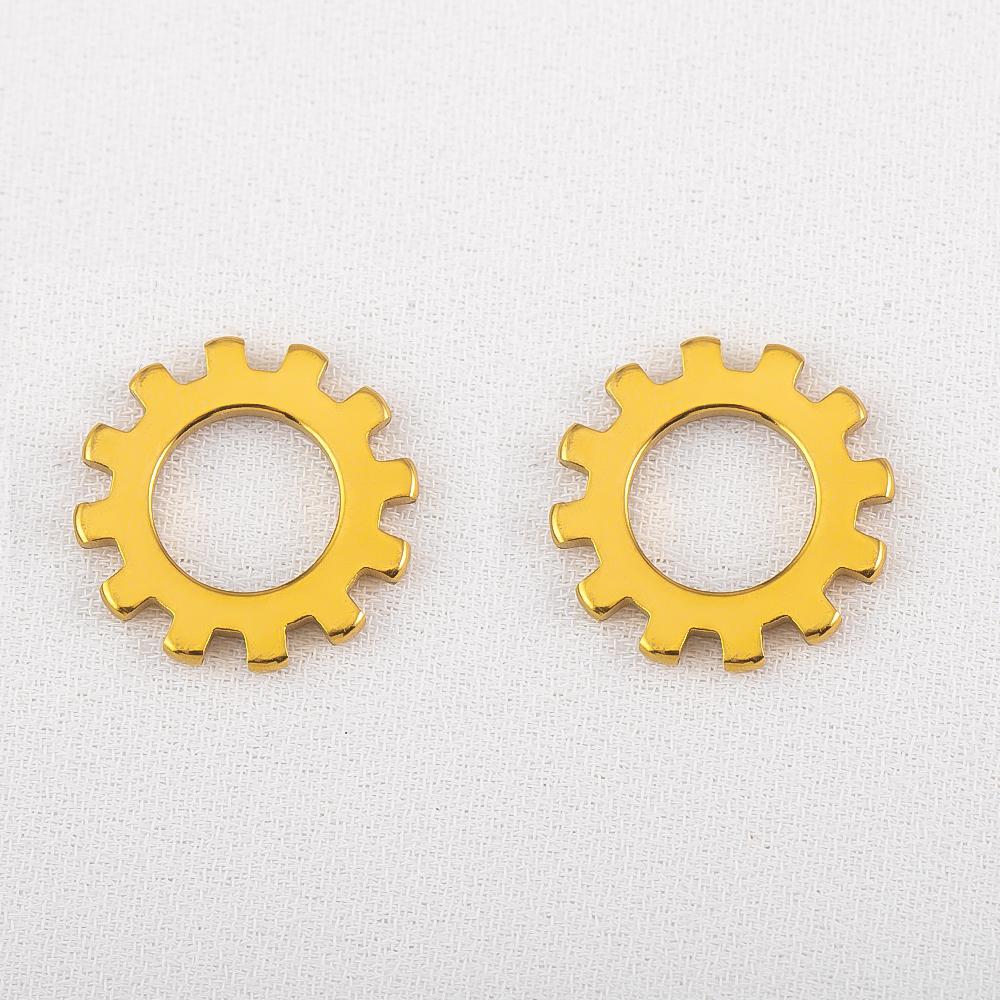 15pcs Stainless Steel Mechanical Steampunk Cogs Gears Clock Hour Hand Pendant Necklaces Bracelets Charm DIY Jewelry Making Decro