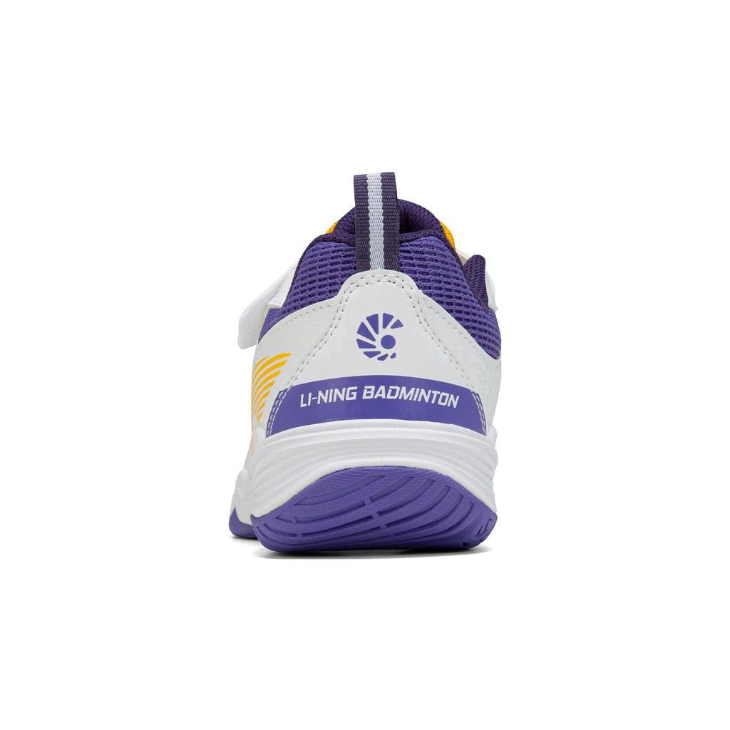 Li Ning All-Around King V Junior Durable Breathable Badminton Shoes Kids Shoes White Purple AYTT010-2