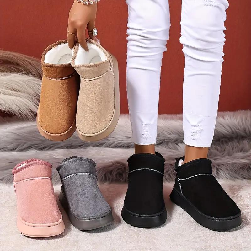 Damen Plüsch Slipper Mokassins mit Weicher EVA Sohle - Gemütliche Winter Winterfußbekleidung Stilvolle Slipper Plüsch Innenfutter