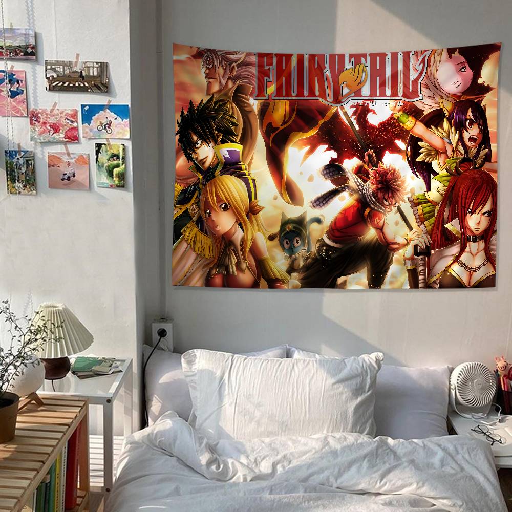 Fairy Tail Anime Chart Tapestry Art Science Fiction Room Home Decor Cheap Hippie Wall Hanging
