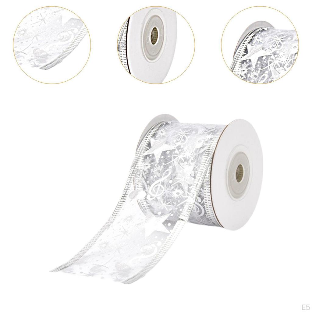 Christmas Ribbon Decorative Xmas for Tree Garland Decor Decoration