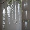 Acrylic Christmas Tree Ornaments Glitter Hanging Pendants New Icicle Decorations
