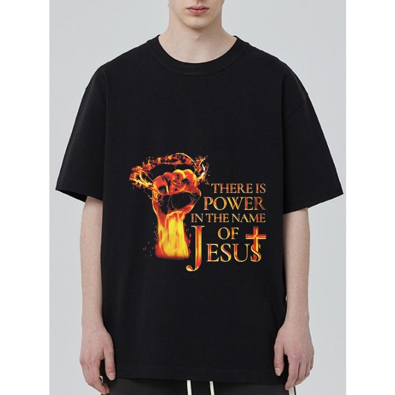 

Черная футболка с принтом Огненного кулака и креста Иисуса для религиозной веры и духовного вдохновения XXXXL чёрный