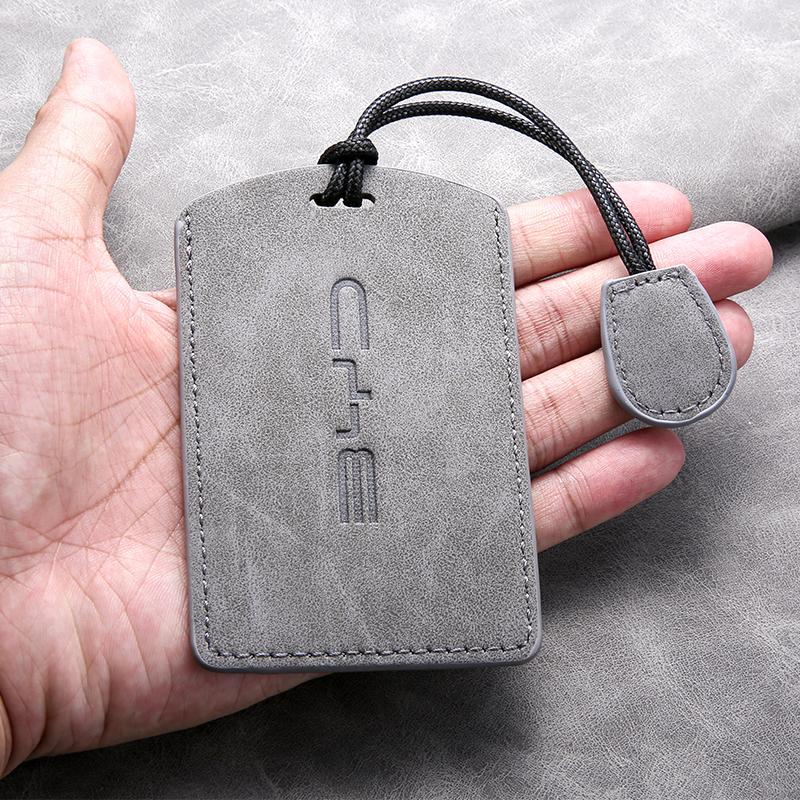 Sheepskin Leather Car NFC Card Samrt Remote Key Cover Case Shell Protector Holder For BYD S7 S6 L3 M6 F3 F0 Keychain Accessories