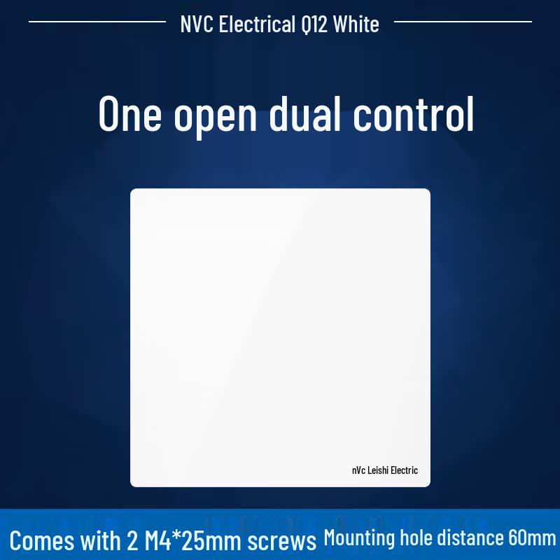 NVC Q12 Series White Frameless Two-Way Light Switch