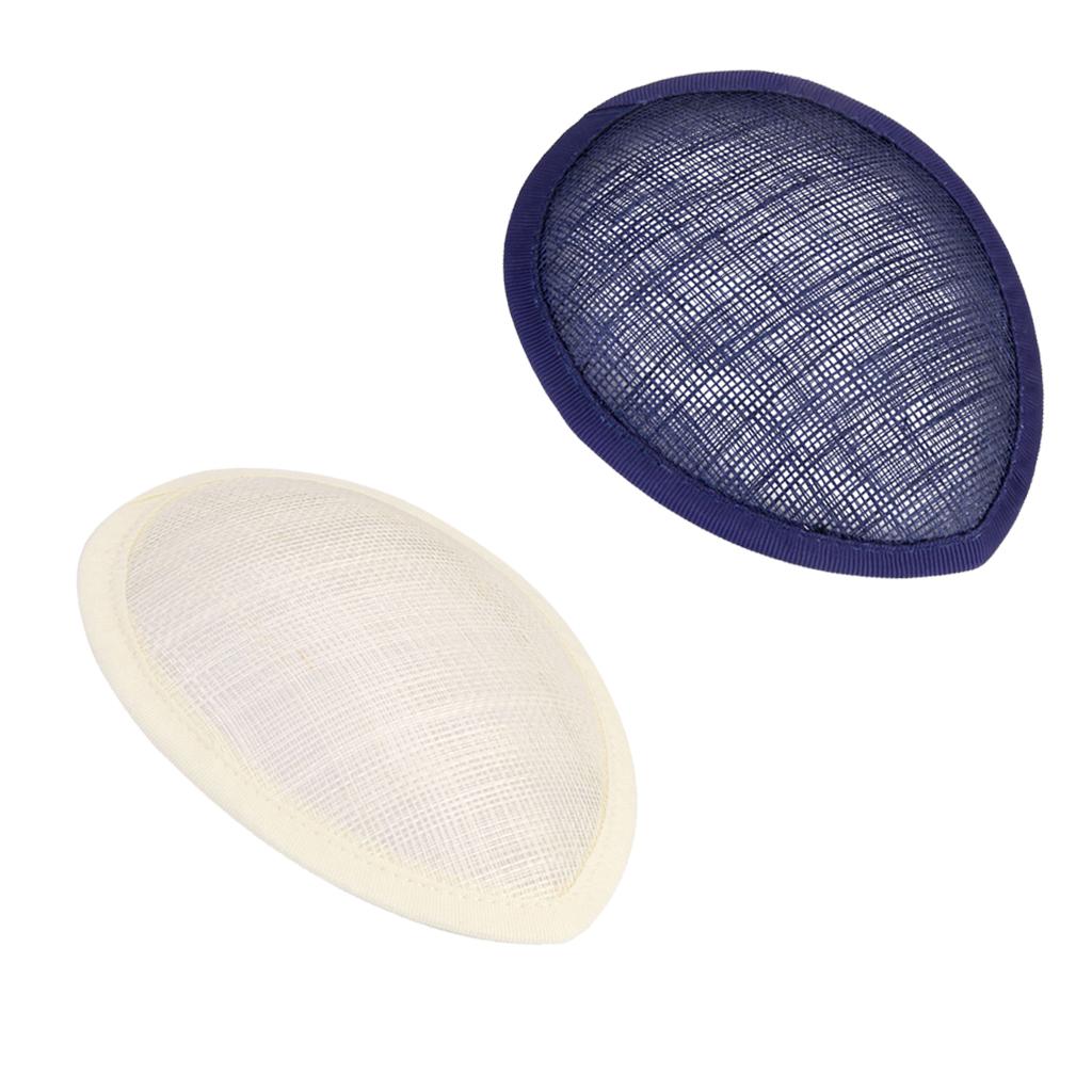 2pcs Hat Fascinator Millinery Base TearDrop Craft DIY 13cm 6 Color