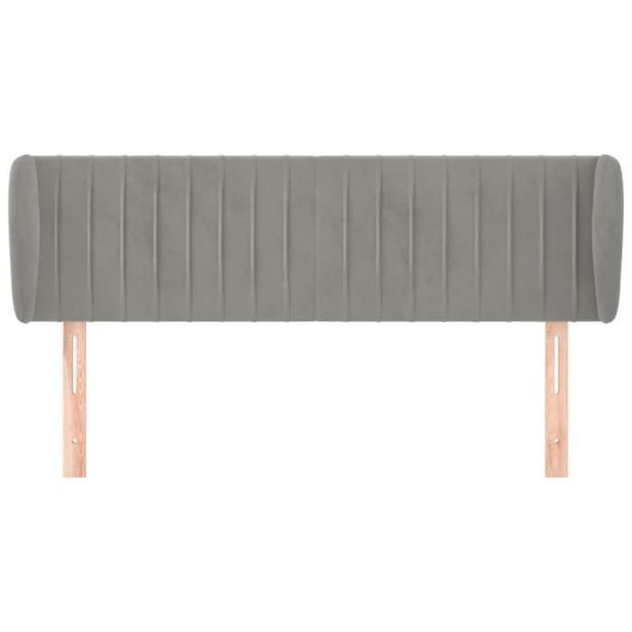 VidaXL Headboard with Ears Light Grey 147x23x78-88 Cm Velvet3117430