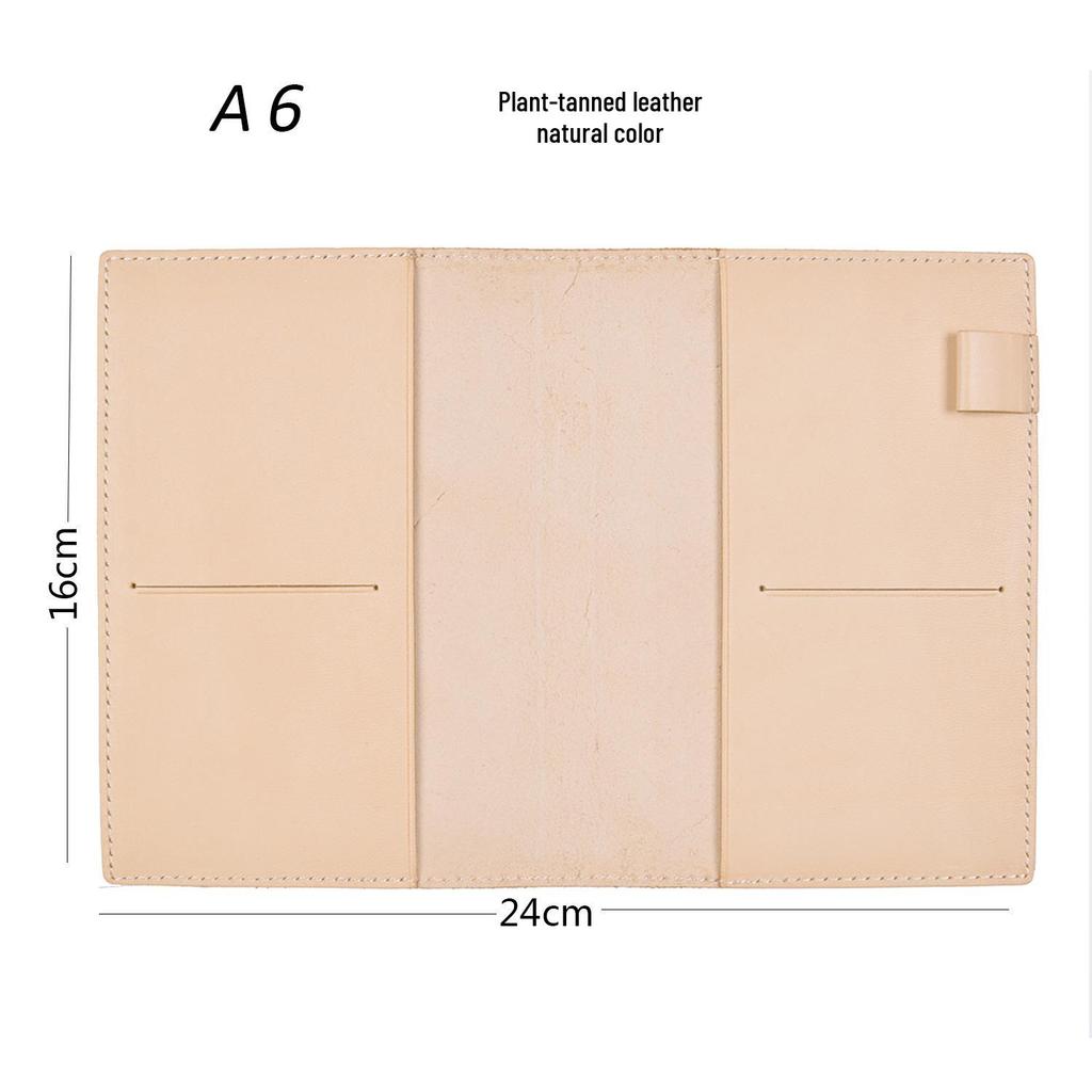 Genuine Leather A5/A6/B6 Notebook Cover - Top Layer Vegetable Tanned Protective Envelope Case