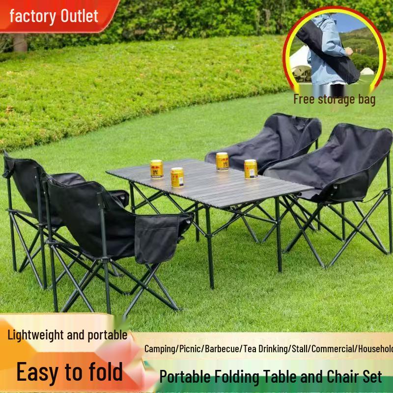 Affordable Portable Folding Camping Table & Chair Set