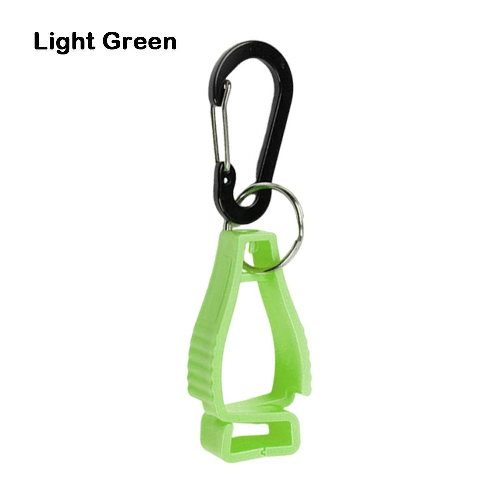 

2 шт. Противопотерянная альпинистская пряжка Зажим для шляпы Пластиковый защитный зажим для перчаток Зажим для уличных перчаток светло-зеленый