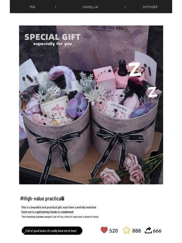 Purple Bridesmaid Gift Set: High-End Hug Bucket Box for Girls