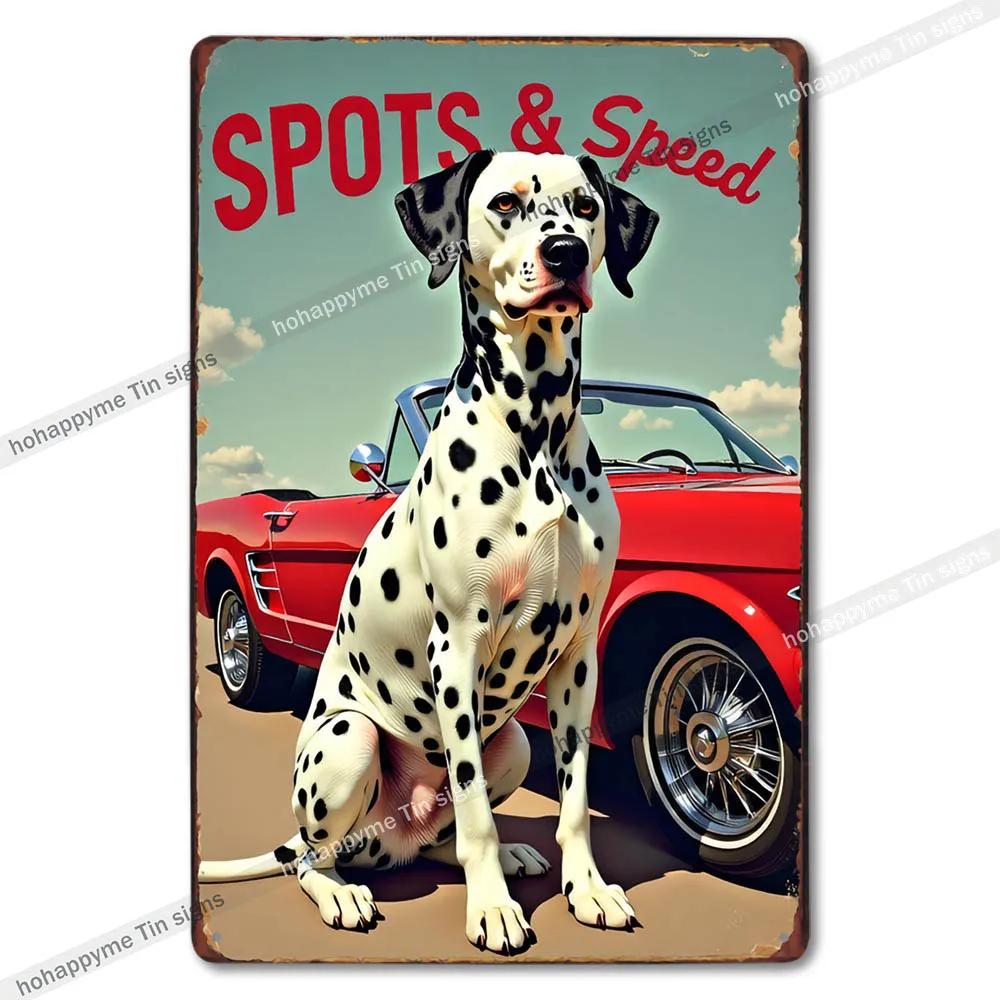 Vintage Cute Dog Themed Metal Tin Sign Retro Funny Puppy Wall Art Decor for Home Pet Shop Man Cave Rustic Iron Painting Plaque