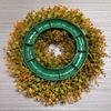 Artificial Fall Wreath for Front Door Autumn Orange Leaf Wreath Farmhouses Indoor Outdoor Window Wall Door Home Decors