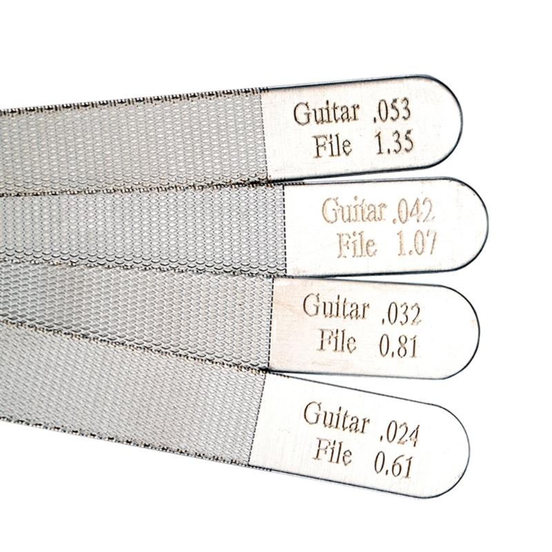 Luthier Filing Set Includes Stainless Steel Guitar Nut Repair Tool Bass File Set Suitable for Nut Slot Filing and Repair