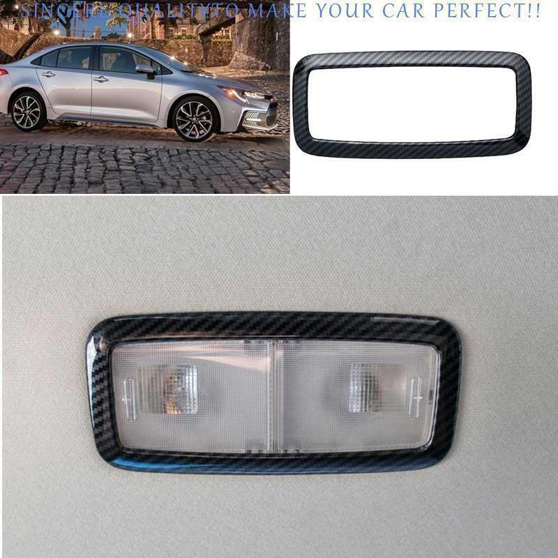 For Toyota Corolla 2019-2024 Carbon Fiber Roof Rear Reading Light Cover Trim 1pc