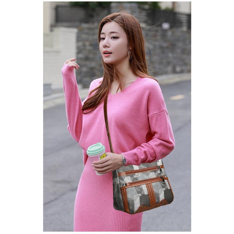 Crossbody-Tasche mit großem Fassungsvermögen und mehreren Fächern