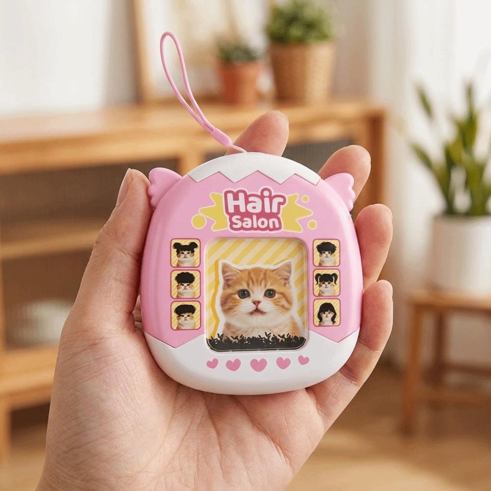 Fidget Toy DIY Hair Style Keychain Steel Bead Cat Hair Drawing Board Car Pendant