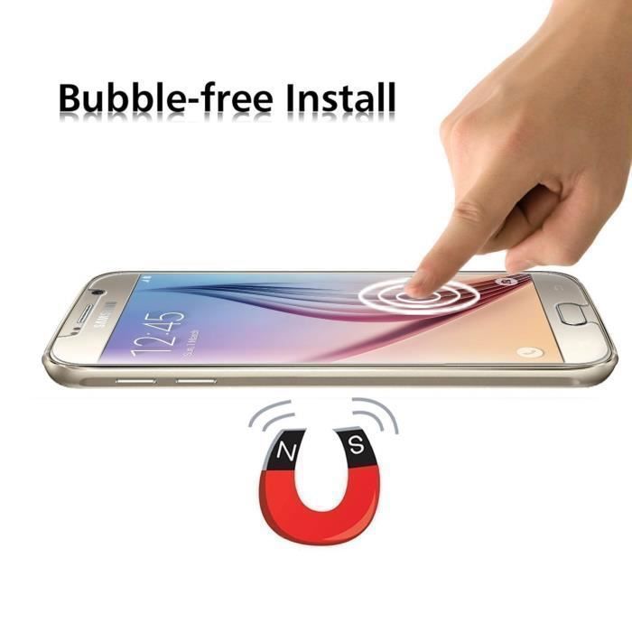 Screen Protector Glass Film - Phonillico® - Samsung Galaxy S6 - Pack of 2 - Ultra Resistant - Anti-Scratch