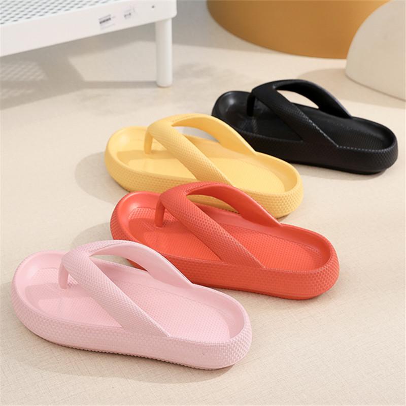 Flip-Flops Sommer Casual Tanga Hausschuhe Outdoor Strand Sandalen EVA Flache Plattform Bequeme Schuhe Frauen Paar Dicke Sohlen