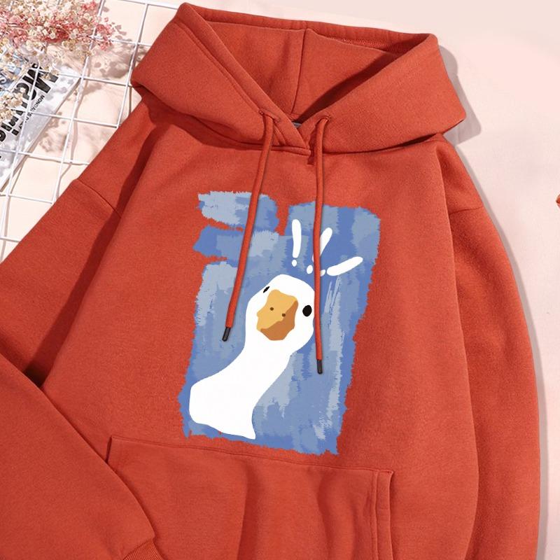 Graffiti-Art Confused Duck Printed Men Hoodie Fashion Big Size Hoody