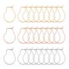 304 Stainless Steel Hoop Earring Findings Kidney Ear Wires, Mixed Color, 18x13x0.8mm, 3 Colors, 20pcs/color, 60pcs/box