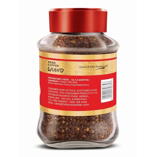 Tata Premium Instant Coffee, 90g Jar, 100% Pure Coffee, With Flavour Locked Decoction Crystals, Rich Aroma & Great Taste