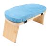 Wooden Meditation Bench Ergonomic Detachable Meditation Kneeling Stool Soft Cushion for   with Carry Bag