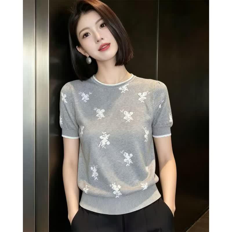 La Chapelle 2026 Summer Short-Sleeve Knit Top S