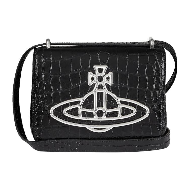 

Новая женская сумка через плечо Vivienne Westwood Linda из коровьей кожи, черная 43040069L0039N401 20.1*9.9*16.0CM