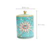 European Style Colored Flower Crown Ceramic Jar with Lid Cylindrical Sealed Tea Pot Porcelain Storage Jar Candle Bottle Decor