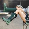 Women's Rain Boots PVC Outdoor Non-slip Tall Non-slip Rain Shoes Adult Rain Boots Color Waterproof Anti Slip Work Rubber Shoes